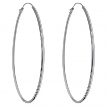 Boucles d'oreilles Créoles 40mm en Argent 925