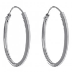 Boucles d'oreilles Créoles 14mm en Argent 925