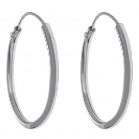 Boucles d'oreilles Créoles 14mm en Argent 925