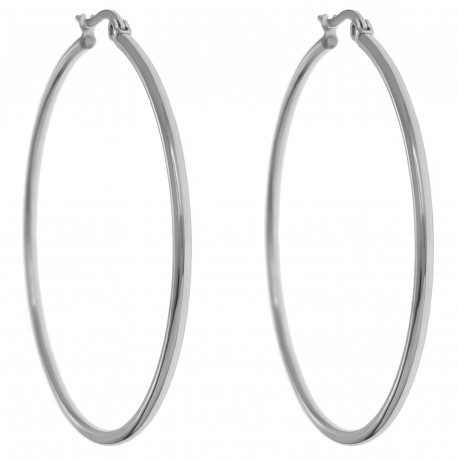 Boucles d'oreilles Créoles 50mm en Acier inoxydable