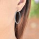 Boucles d'oreilles Créoles 30mm en Acier inoxydable