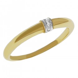 Bague Plaqué Or 18 carats et Oxydes Zirconium