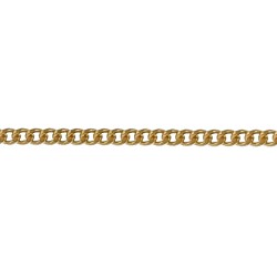 Chaîne de cou maille gourmette diamantée Plaqué Or 18 carats - Longueur au choix