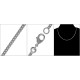 Collier maille Anglaise plate en Argent 925 - Longueur 45cm