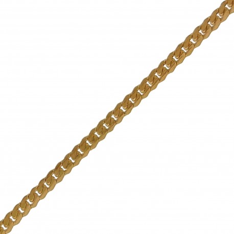 Collier maille Anglaise plate Plaqué Or 18 carats - Longueur 45cm