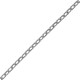 Chaîne de cou maille Forçat diamantée en Argent 925 - Longueur 38cm