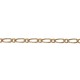 Chaîne de cou maille Figaro 1-1 diamantée Plaqué Or 18 carats - Longueur au choix