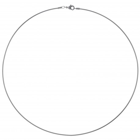 Collier maille Oméga ronde en Argent 925 - Longueur 42cm