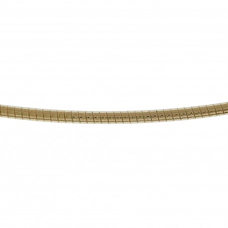 Chaîne de cou maille Oméga ronde Plaqué Or 18 carats - Longueur 45 cm