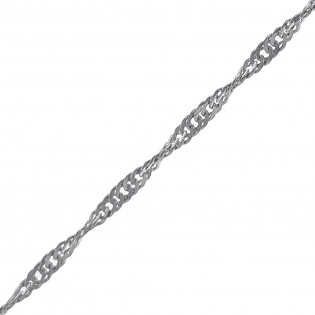 Collier maille Singapour en Argent 925 - Longueur au choix