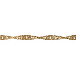 Chaîne de cou maille Singapour Plaqué Or 18 carats - Longueur 45 cm