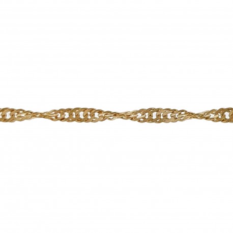 Chaîne de cou maille Singapour Plaqué Or 18 carats - Longueur 45 cm