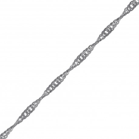 Collier maille Singapour en Argent 925 - Longueur 45 cm