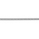 Chaîne de cou maille gourmette diamantée en Argent 925 - Longueur au choix