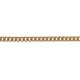 Chaîne de cou maille gourmette diamantée Plaqué Or 18 carats - Longueur 45 cm
