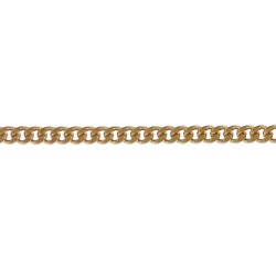 Chaîne de cou maille gourmette diamantée Plaqué Or 18 carats - Longueur 45 cm