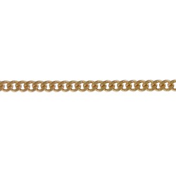 Chaîne de cou maille gourmette diamantée Plaqué Or 18 carats - Longueur 45 cm