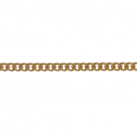 Chaîne de cou maille gourmette diamantée Plaqué Or 18 carats - Longueur 45 cm
