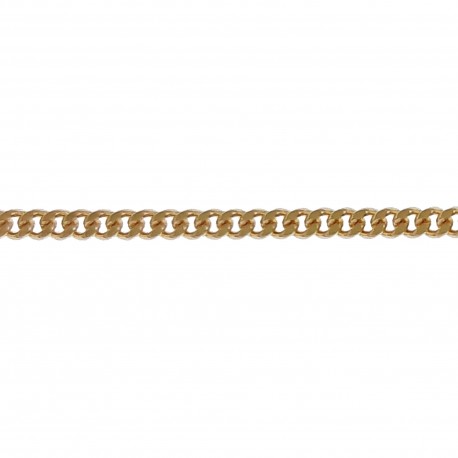 Chaîne de cou maille gourmette diamantée Plaqué Or 18 carats - Longueur 45 cm