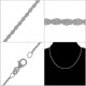 Collier maille Corde ronde en Argent 925 - Longueur 45 cm