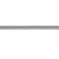 Chaîne de cou maille Serpent ronde en Argent 925 - Longueur 45 cm