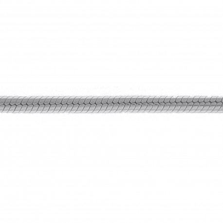 Chaîne de cou maille Serpent ronde en Argent 925 - Longueur 45 cm