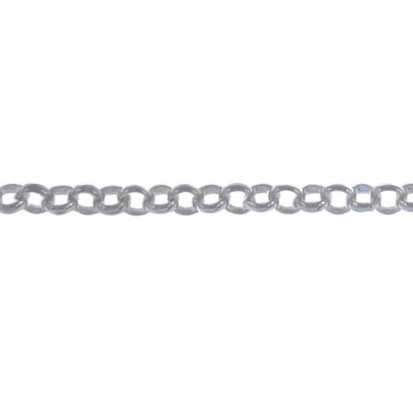 Chaîne de cou maille Jaseron allégée en Argent 925 - Longueur 45 cm