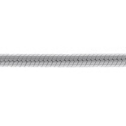 Chaîne de cou maille Serpent ronde en Argent 925 - Longueur au choix