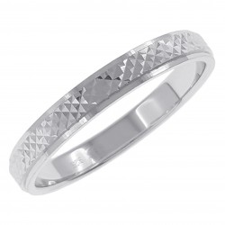 Bague alliance 3mm en Argent 925 rhodié