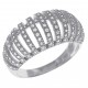 Bague en Argent 925 rhodié et Oxydes Zirconium