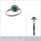 Bague en Argent 925 rhodié et Malachite