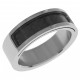 Bague homme en Acier inoxydable et Carbone