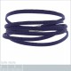 Bracelet en cuir violet et acier inoxydable