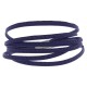 Bracelet en cuir violet et acier inoxydable