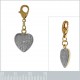 Pendentif Charm Coeur Plaqué Or 18 carats et Oxydes zirconium