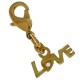 Pendentif Charm Coeur Love Plaqué Or 18 carats et Oxyde zirconium