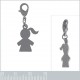 Pendentif Charm Fille en Argent 925