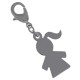 Pendentif Charm Fille en Argent 925