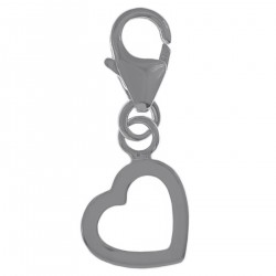 Pendentif Charm empreinte Coeur en Argent 925