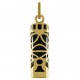 Pendentif Tiki Plaqué or 18 carats et Onyx synthétique