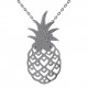 Pendentif Ananas en Argent 925 rhodié