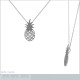 Pendentif Ananas en Argent 925 rhodié