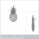 Pendentif Ananas en Argent 925 rhodié