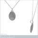 Pendentif médaille Ange en Argent 925 rhodié