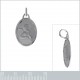 Pendentif médaille Ange en Argent 925 rhodié