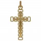 Pendentif Croix relief Plaqué or 18 carats