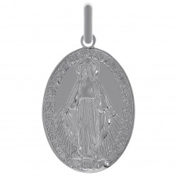 Pendentif Vierge Marie en Argent 925 rhodié