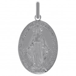 Pendentif Vierge Marie en Argent 925 rhodié
