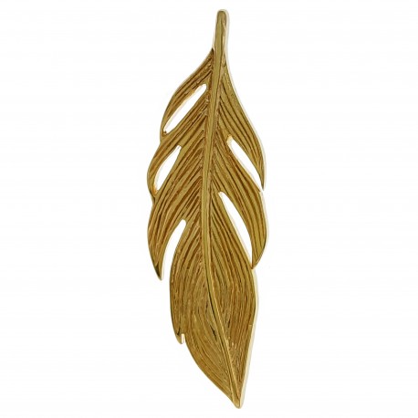 Pendentif Plume Plaqué or 18 carats