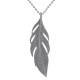 Pendentif Plume en Argent 925 rhodié